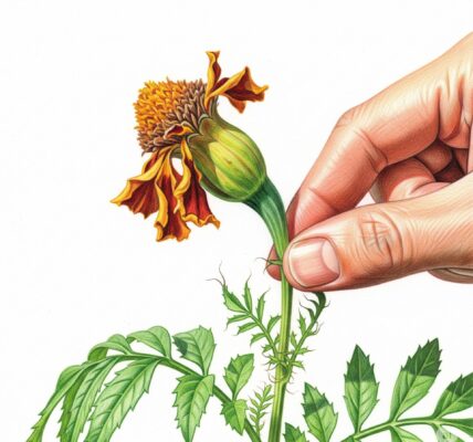 Deadheading a flower