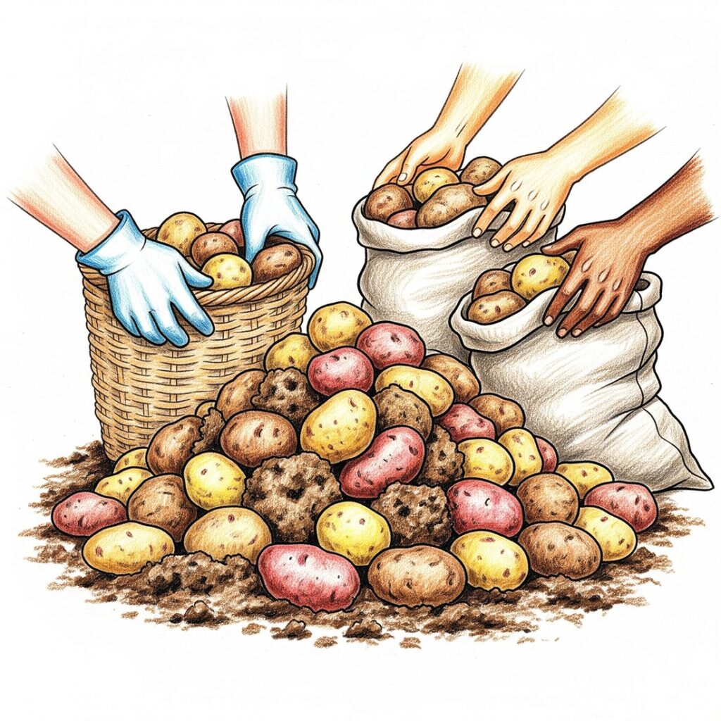 Harvest maincrop potatoes in September