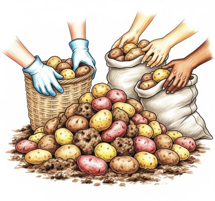 Harvest maincrop potatoes in September