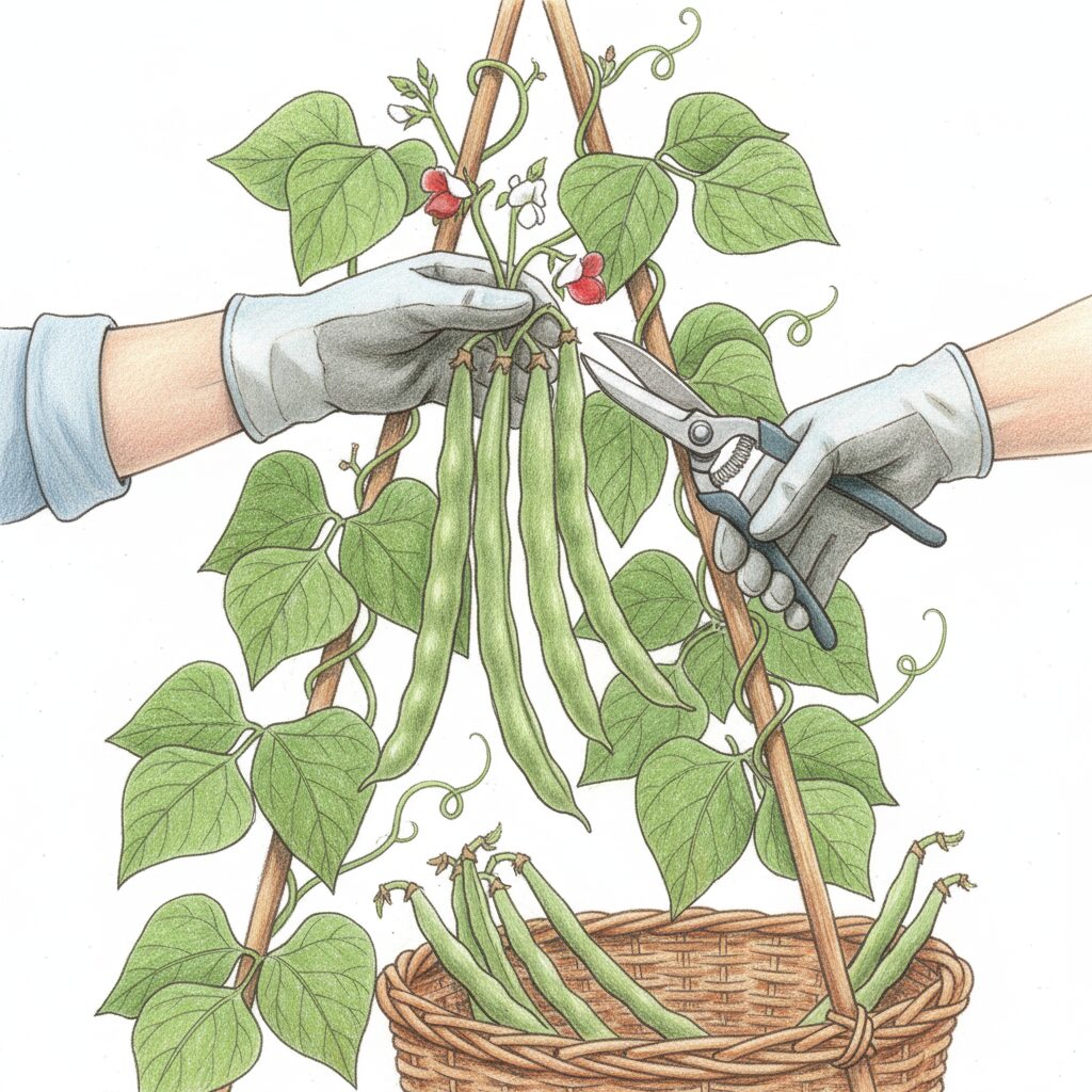 Keep harvesting runner beans