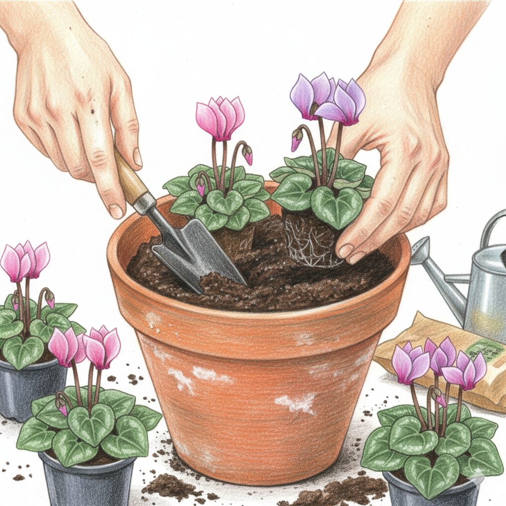 Plant hardy cyclamen in September