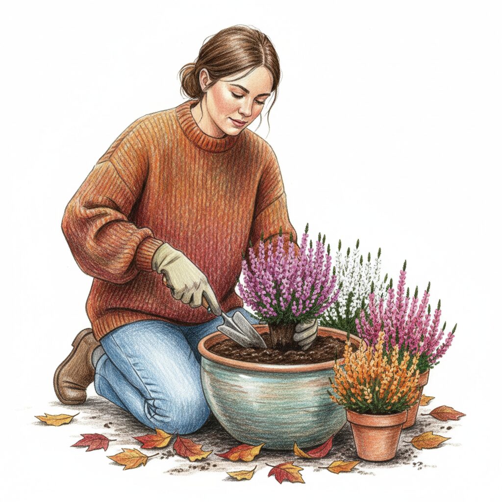 Planting heathers for late seasonal interest