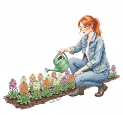 Planting out Sugar Rush wallflowers