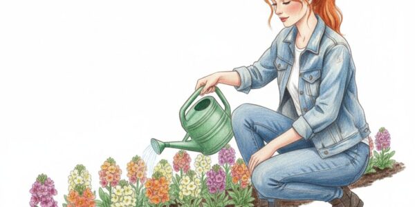 Planting out Sugar Rush wallflowers