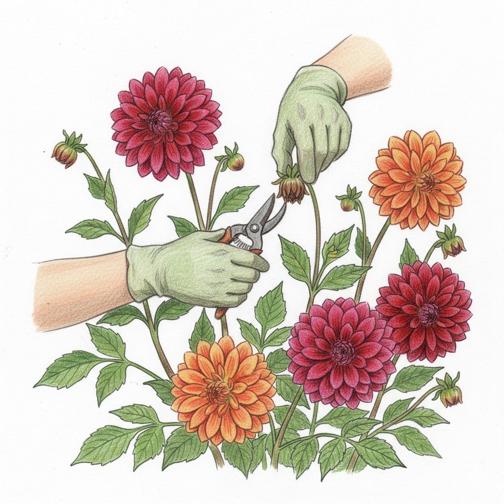 deadheading dahlia