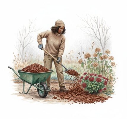 Adding chip bark in November