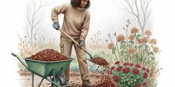 Adding chip bark in November