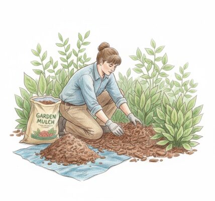 Mulch with chip bark