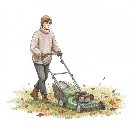 Mowing in October