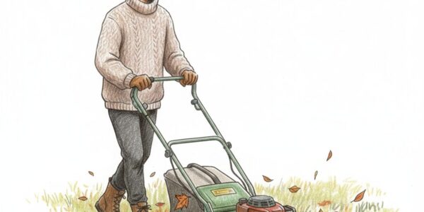 Mowing in October