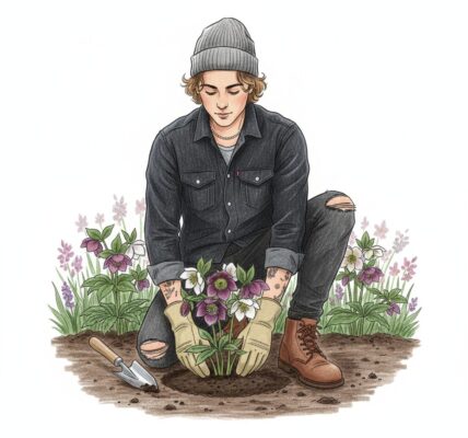 Planting out hellebore