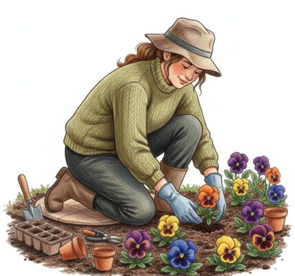 Planting out winter pansies