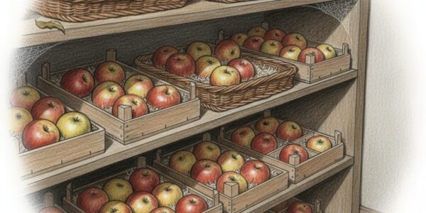 Storing apples for winter