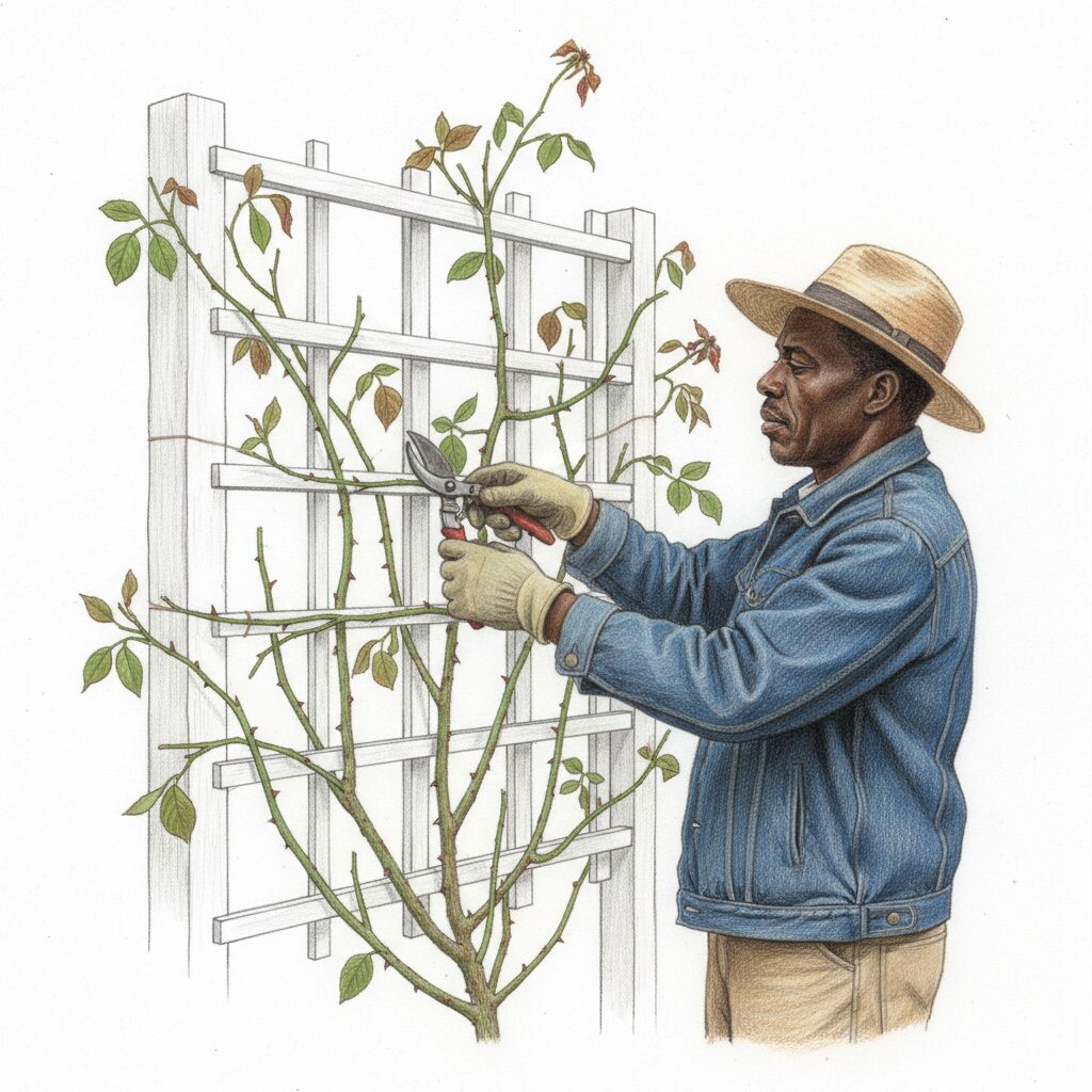 October is the month to prune climbing roses
