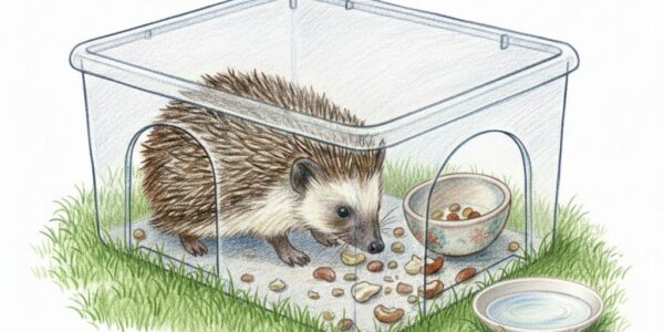 Hedgehog feeding station