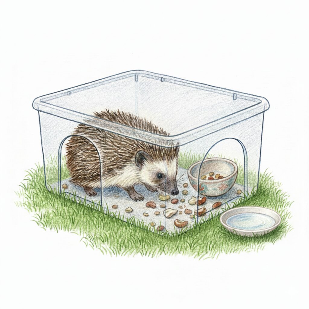 Hedgehog feeding station
