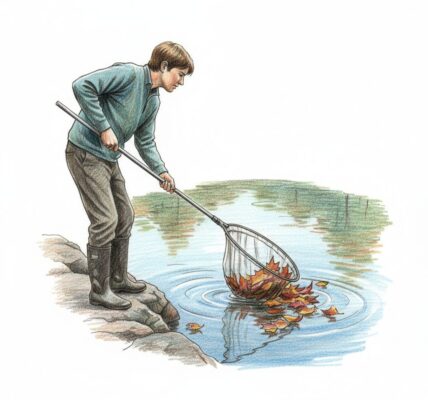 remove autumn leaves from ponds