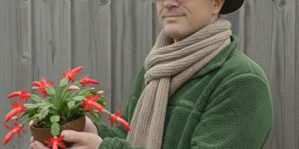 A unique way to display Christmas cactus