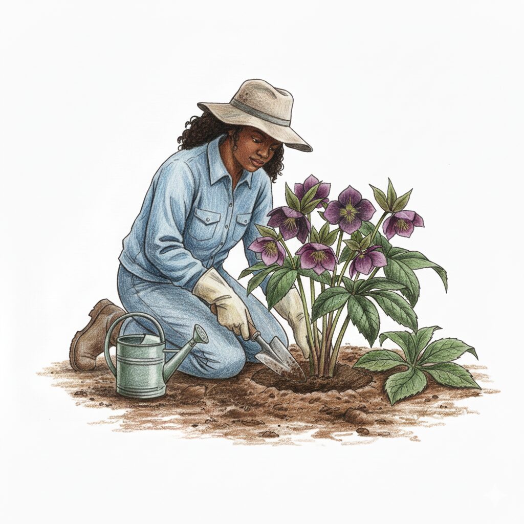 Planting Hellebore