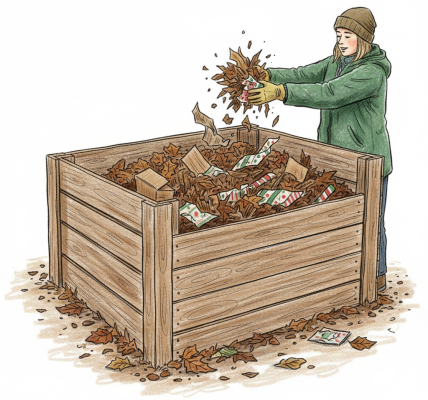 Turn your Christmas wrap and cardboard into compost