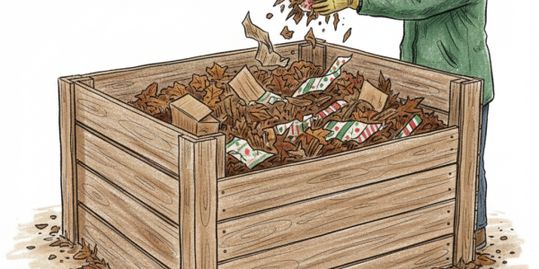 Turn your Christmas wrap and cardboard into compost