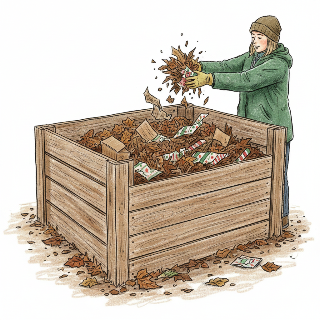 Turn your Christmas wrap and cardboard into compost
