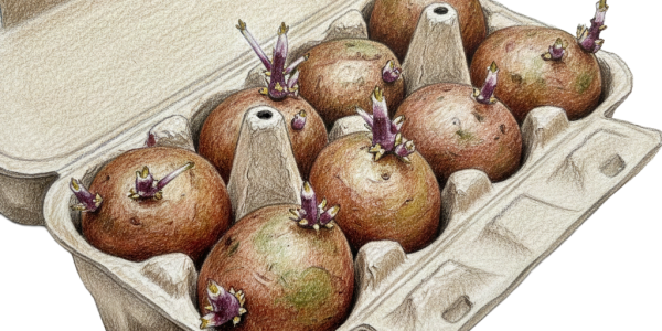 February is a good time to start chitting potatoes