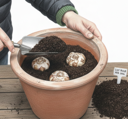 Planting lily bulbs in February