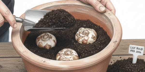 Planting lily bulbs in February