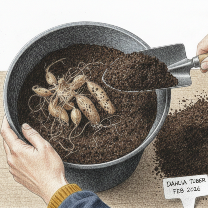 Prepare dahlias for early cuttings