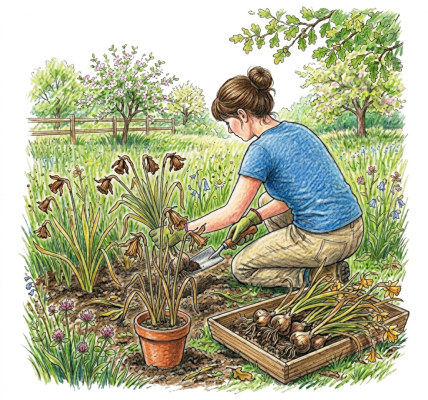 Digging-up-spent-daffodils
