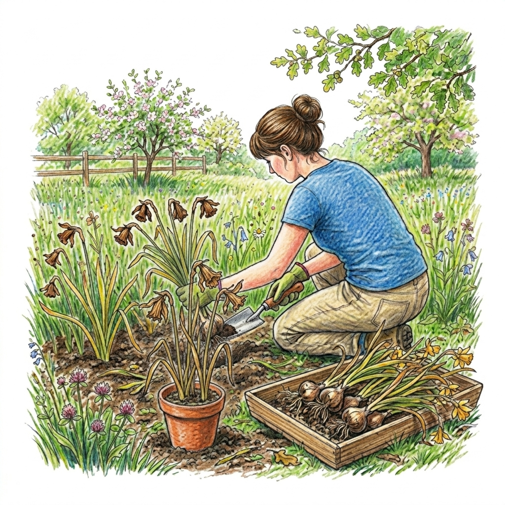 Digging-up-spent-daffodils