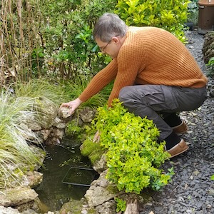 Pond solar waterfall adjustment