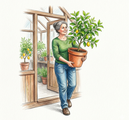 Bring citrus plants outdoors