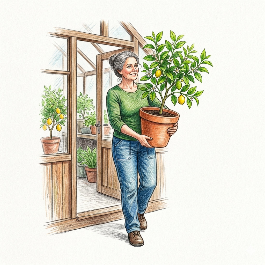 Bring citrus plants outdoors