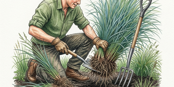 Dividing and moving grasses