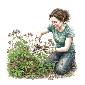 Cutting back cranesbill