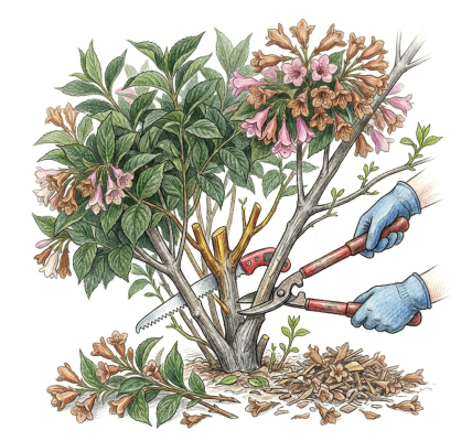 Pruning weigela