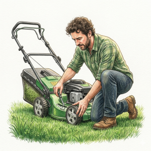 Raising mower blades