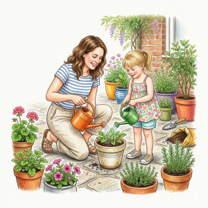 Watering containers in a heatwave