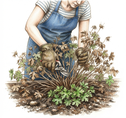 Cut back hardy geraniums