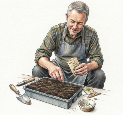 Sowing Parsley seeds