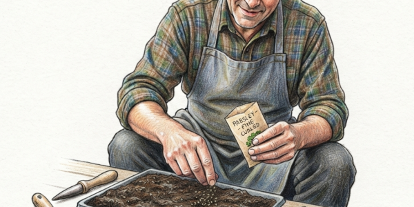 Sowing Parsley seeds