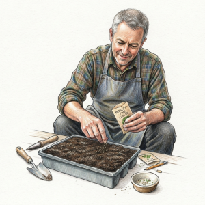 Sowing Parsley seeds